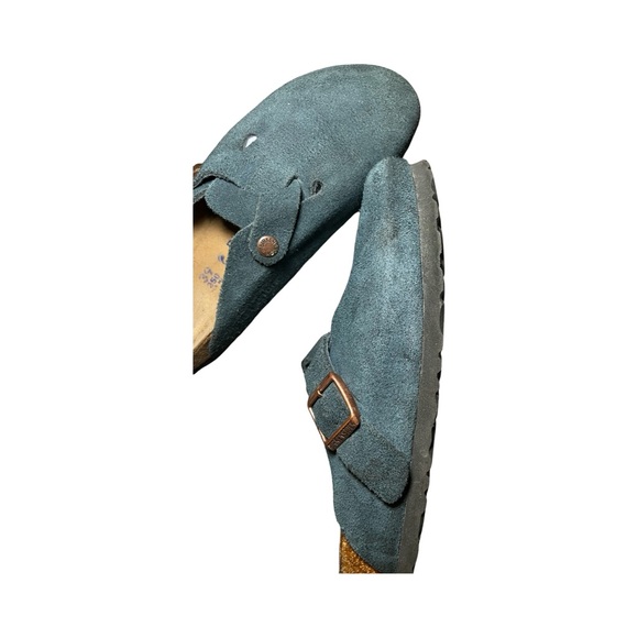 Birkenstock Women's Bostons Clog Sz 8.5 Teal Dark Green Booktok Dark Academia ￼ - Picture 5 of 8